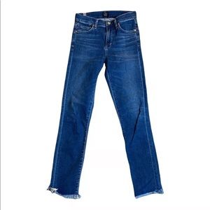 Citizens of Humanity Jeans 26 Rocket Crop High Rise Skinny Jeans Raw Hem